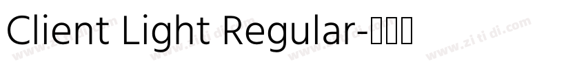 Client Light Regular字体转换